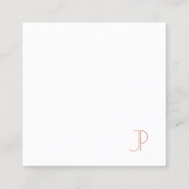 Modern Personalized Simple Template Luxury Elegant Square Business Card (Front)