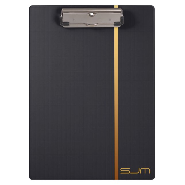Modern Personalized Small Monogram Clipboard (Front)
