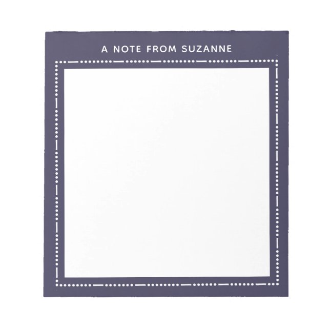 Modern Personalized Stationery simple custom name Notepad (Front)