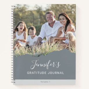 Modern Personalized Torn Photo Gratitude Journal