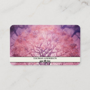 Modern Personalized Tree of Life - Colorful Leaves Business Card