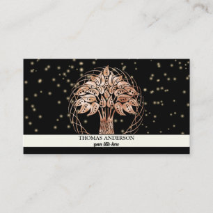 Modern Personalized Tree of Life - Colourful Leave Business Card
