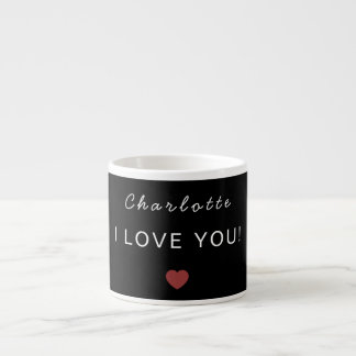 Modern Personalized Valentine Espresso Mug