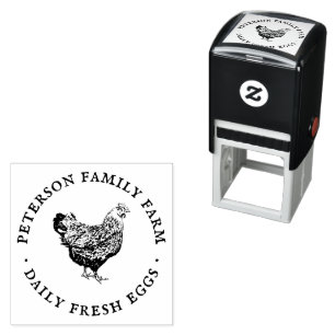 Modern Personalized Vintage Egg Self-inking Stamp