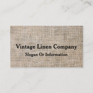 Modern Personalized Vintage Linen Business Card