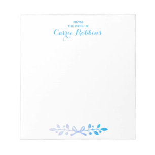 Modern Personalized Watercolor Pastel Notepad