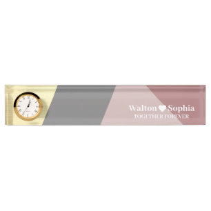Modern Personalized Wedding Couple Name With Quote Nameplate