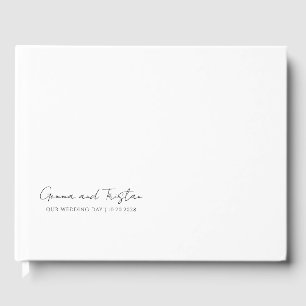 Modern Personalized Wedding Script Name Guest Book