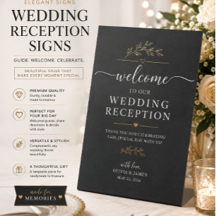 Modern Personalized Wedding Sign Display
