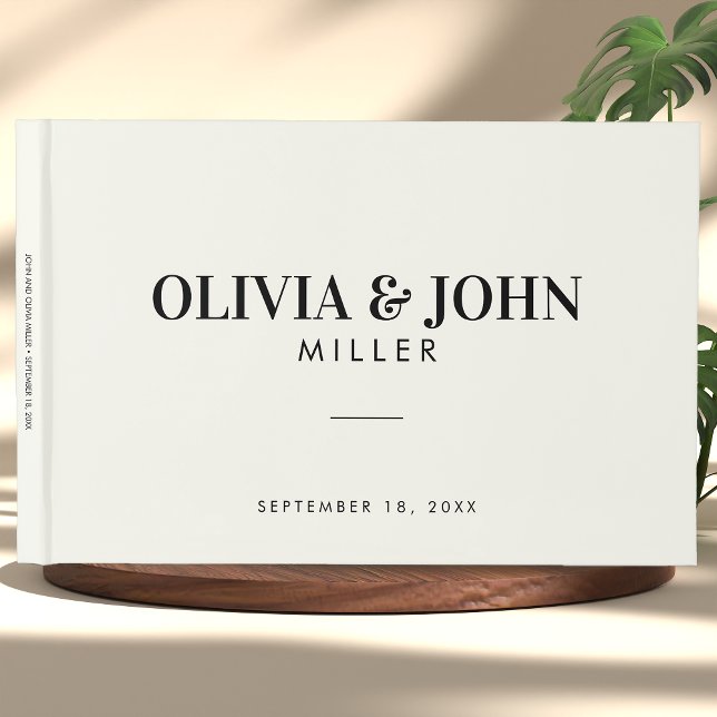 Modern Personalized With Name Wedding Reception Guest Book (Creator Uploaded)