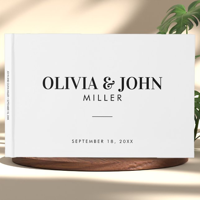 Modern Personalized With Name Wedding Reception Guest Book (Creator Uploaded)