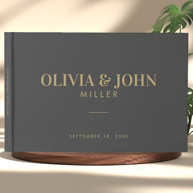 Modern Personalized With Name Wedding Reception Guest Book (Creator Uploaded)