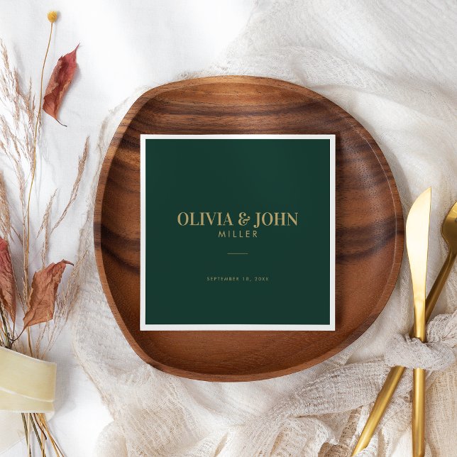 Modern Personalized With Name Wedding Reception Napkin (Creator Uploaded)