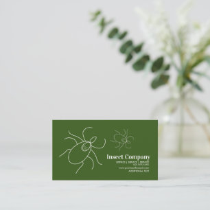 Modern Pest Control Insect Logo  Business Card