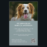 Modern Pet Care Sitting Service Photo Business Flyer<br><div class="desc">Modern Pet Care Service Business Flyer for pet sitter,  dog walker,  dog groomer,  pet care and more. Fully customizable - change photos,  text and URL for the QR code to fit your pet care business!</div>
