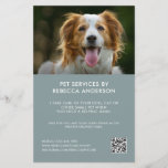 Modern Pet Care Sitting Service Photo Business Flyer<br><div class="desc">Modern Pet Care Service Business Flyer for pet sitter,  dog walker,  dog groomer,  pet care and more. Fully customizable - change photos,  text and URL for the QR code to fit your pet care business!</div>