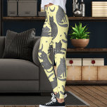 Modern Pet Lover Cream And Grey Kitten Cat Pattern Leggings<br><div class="desc">Show off your cat love with our customizable Cream and Grey Kitten Leggings! Crafted from buttery-soft fabric,  it's ideal for workouts or lounging. You can personalize (optional) it with your design.</div>