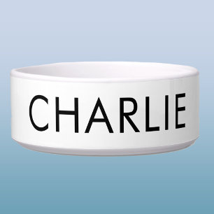 Modern Pet Name Personalized Bowl