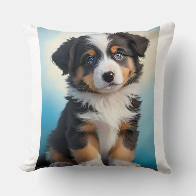 Modern Pet Photo, Dog Photo, Dog Lover  Throw Pillow (Front)