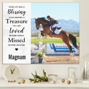 Modern Pet Remembrance Dog Cat Horse Memorial Canvas Print