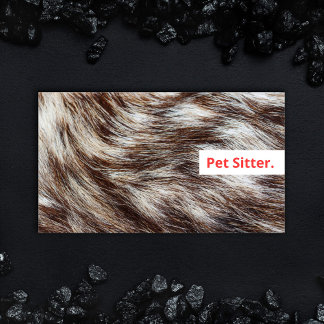 Modern Pet Sitter Business Cards Minimal Simple