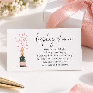 Modern Petals Prosecco Bridal Display Shower Enclosure Card