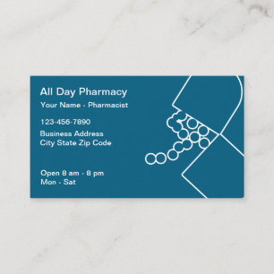 Modern Pharmacy Pharmacist Theme Business Cards