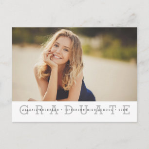 Modern Photo 2023 Graduation Announcement Postcard