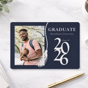 Modern Photo 2026 Blue Graduation Party Invitation