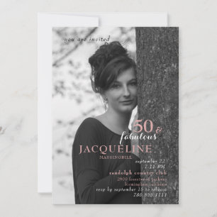 Modern Photo 50 & Fabulous Party Invitation