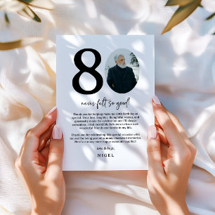 Modern Photo 80th Birthday Thank You Card