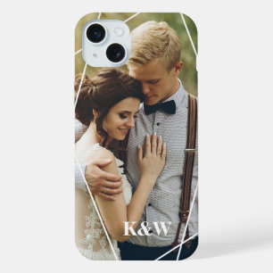 Modern Photo and Monogram iPhone 15 Plus Case