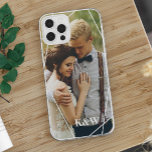 Modern Photo and Monogram iPhone 15 Case<br><div class="desc">Carry your most especial moments with you everywhere with this contemporary personalized photo design. Need help adding your photo? Please send us a message using the contact button below.</div>