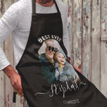 Modern Photo Arch | Best Ever Stepdad Apron<br><div class="desc">This modern arch photo designed apron is the perfect gift for stepdads, dads, grandfathers this fathers day! Featuring a stylish arch shaped photo and elegant script font. The font styles sizes and colour can be changed by clicking on the customize further link after personalizing. (The design can also be transferred...</div>