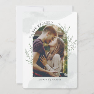 Modern Photo Arch Botanical Engagement Save The Date
