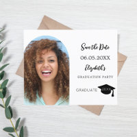 Modern photo arch Graduation Party Save the Date