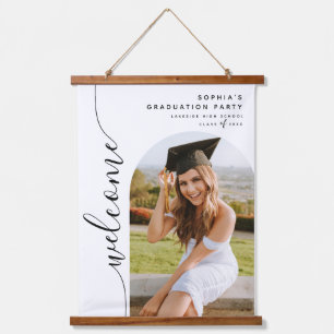 Modern Photo Arch Wood Topped Wall Tapestry