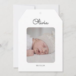 Modern Photo Baby Birth Announcement 