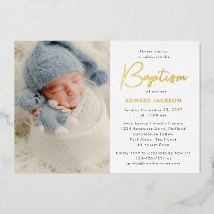 Modern Photo Baptism Gold