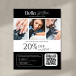 Modern Photo Beauty Salon Nail Tech Flyer<br><div class="desc">Promote your nail or beauty salon with a modern,  professional flyer that grabs attention and highlights your services. Designed with a clean,  stylish layout,  this flyer is perfect for showcasing your services,  discounts,  or special promotions. Customize it for your needs.</div>