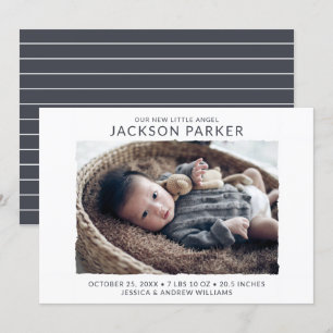 Modern Photo Birth Announcement
