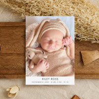 Modern Photo Birth Announcement