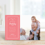 Modern Photo Birthday Card for Grandma<br><div class="desc">Affordable custom printed birthday photo cards. This trendy design features modern typography personalized with your custom message and photo. Inside has space to add another photo and more text if needed. Use the design tools to customize text fonts and colours to create a unique one of a kind birthday photo...</div>