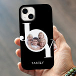 Modern Photo Black Case-Mate iPhone Case<br><div class="desc">This modern photo phone case features a single photo and the word JOY in stylish typography on a black background.
Easily customizable if you wish to change the word family to your name.
Use the Design Tool to change the text size,  style,  or colour.</div>