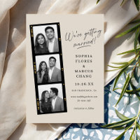 Modern Photo-booth Filmstrip Wedding Save The Date