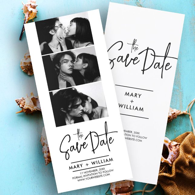 Modern photo booth wedding save the date invite (Creator Uploaded)