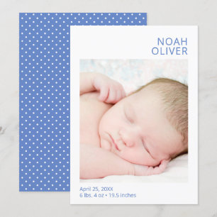 Modern Photo Boy Birth Announcement