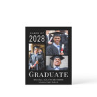 Modern Photo Budget Black Graduation Announcement