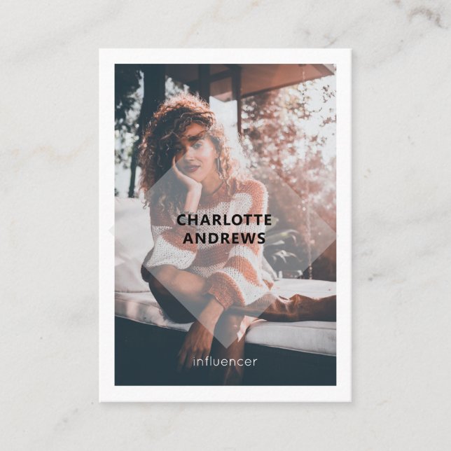 Modern Photo Business Card (Front)