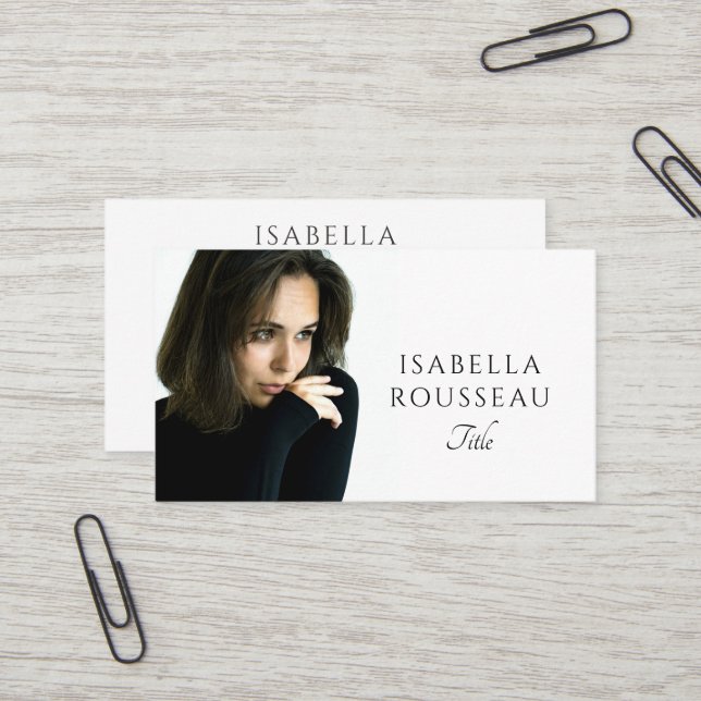 Modern Photo  Business Card (Front/Back In Situ)